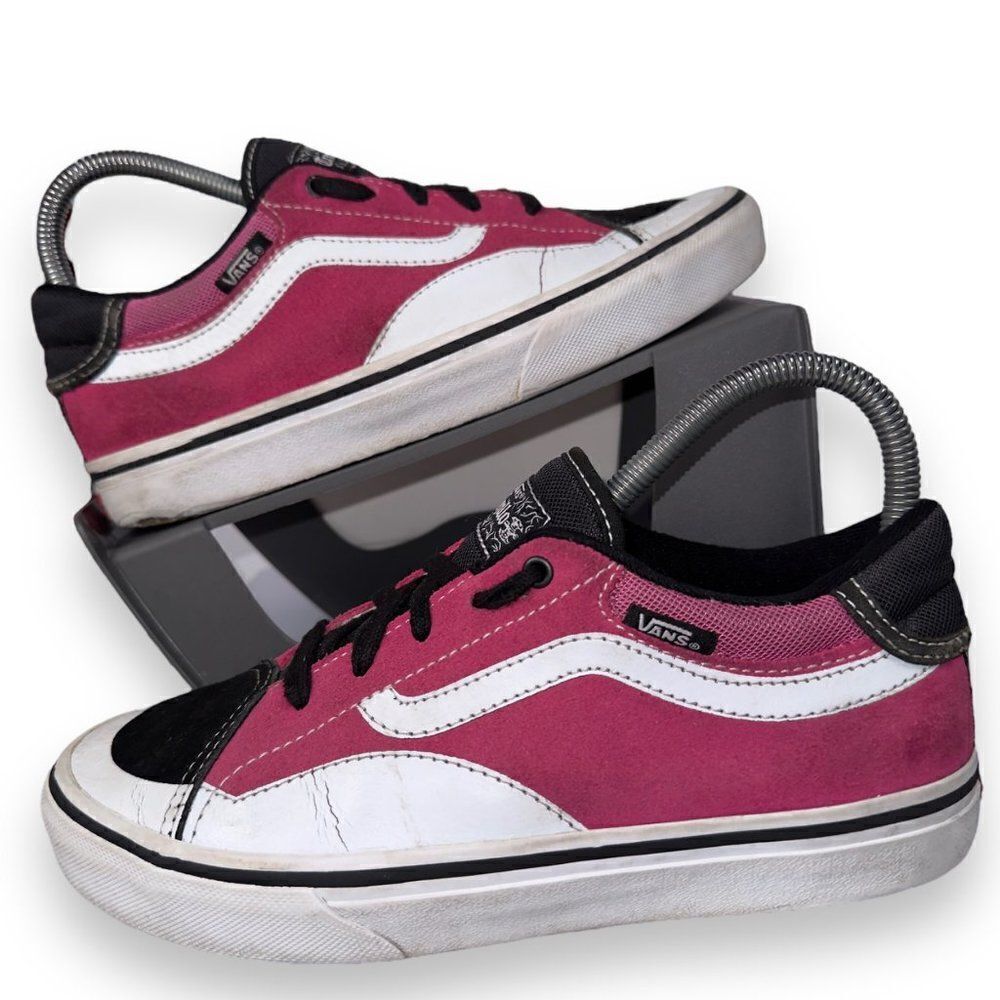 Vans TNT Advanced Prototype Skate Sneakers Pink / Black /‎ White Youth 5